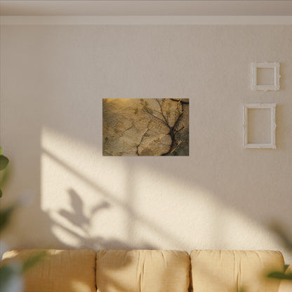 Cracked Earth Spring Canvas Art | Japandi Warm Design