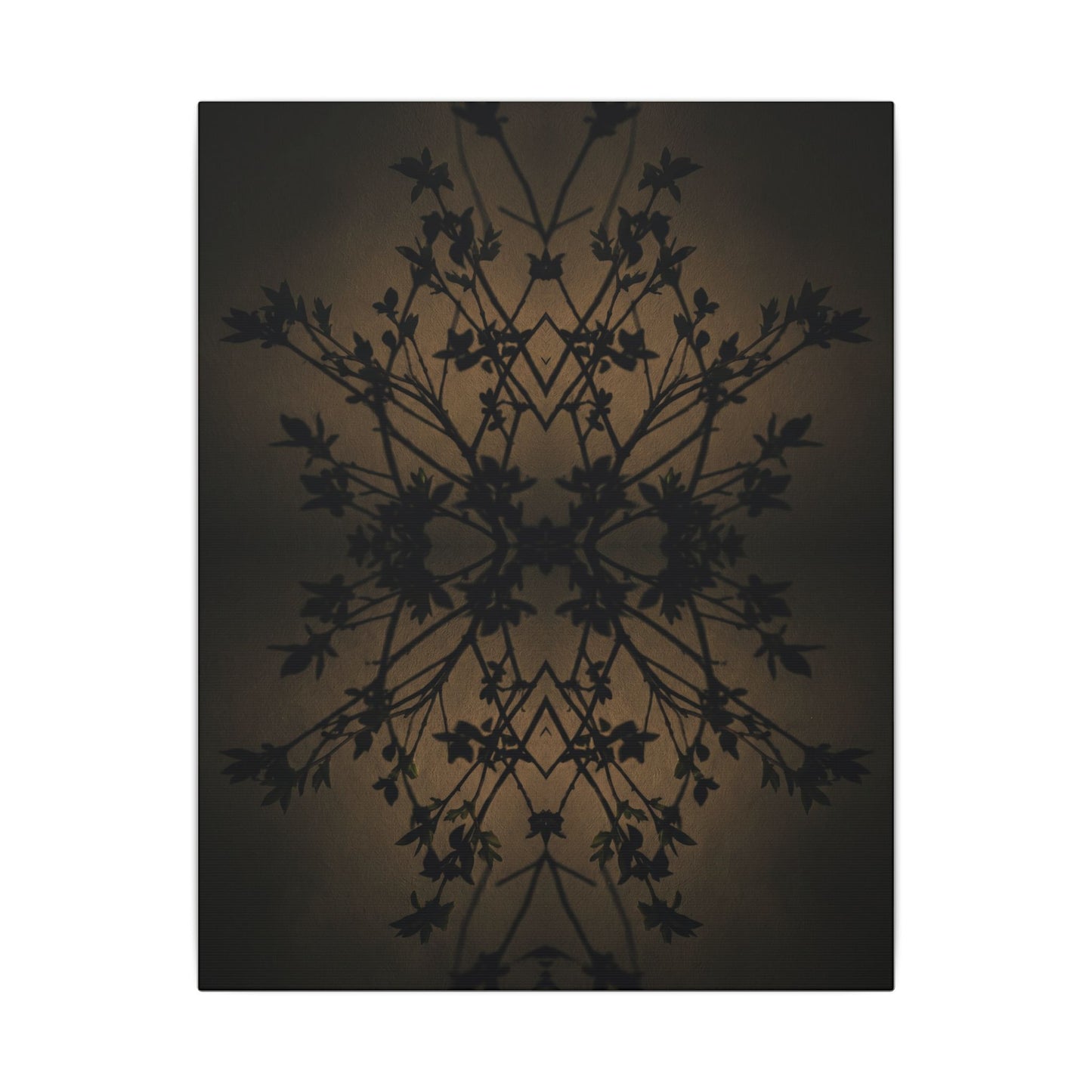 Golden Hour Shadow Play Canvas Art - Dark Japandi Seijaku