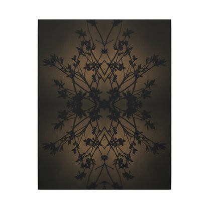 Golden Hour Shadow Play Canvas Art - Dark Japandi Seijaku
