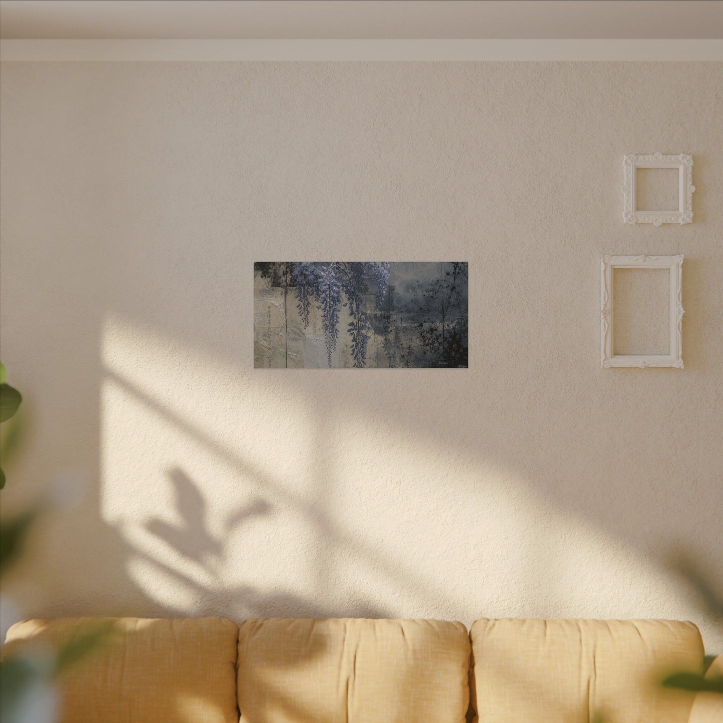 Winter Wisteria Texture Canvas Art | Elegant Decor
