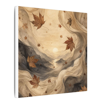 Autumn Silk Drape Watercolor Canvas Art | Earthy Decor