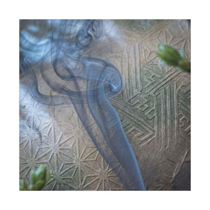 Spring Incense Smoke Japanese Pattern Canvas Art | Neutral Decor