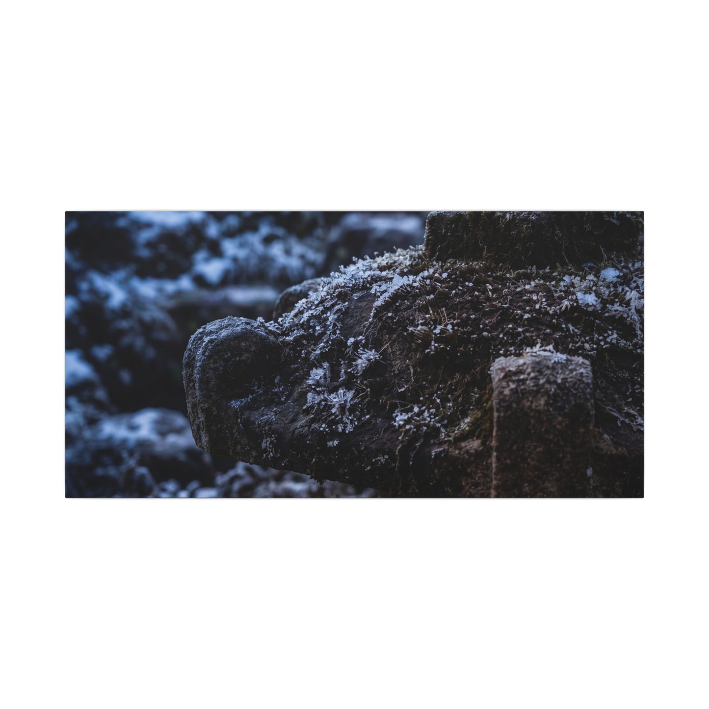 Moody Stone Lantern Canvas Art - Shadow Zen Dark Japandi