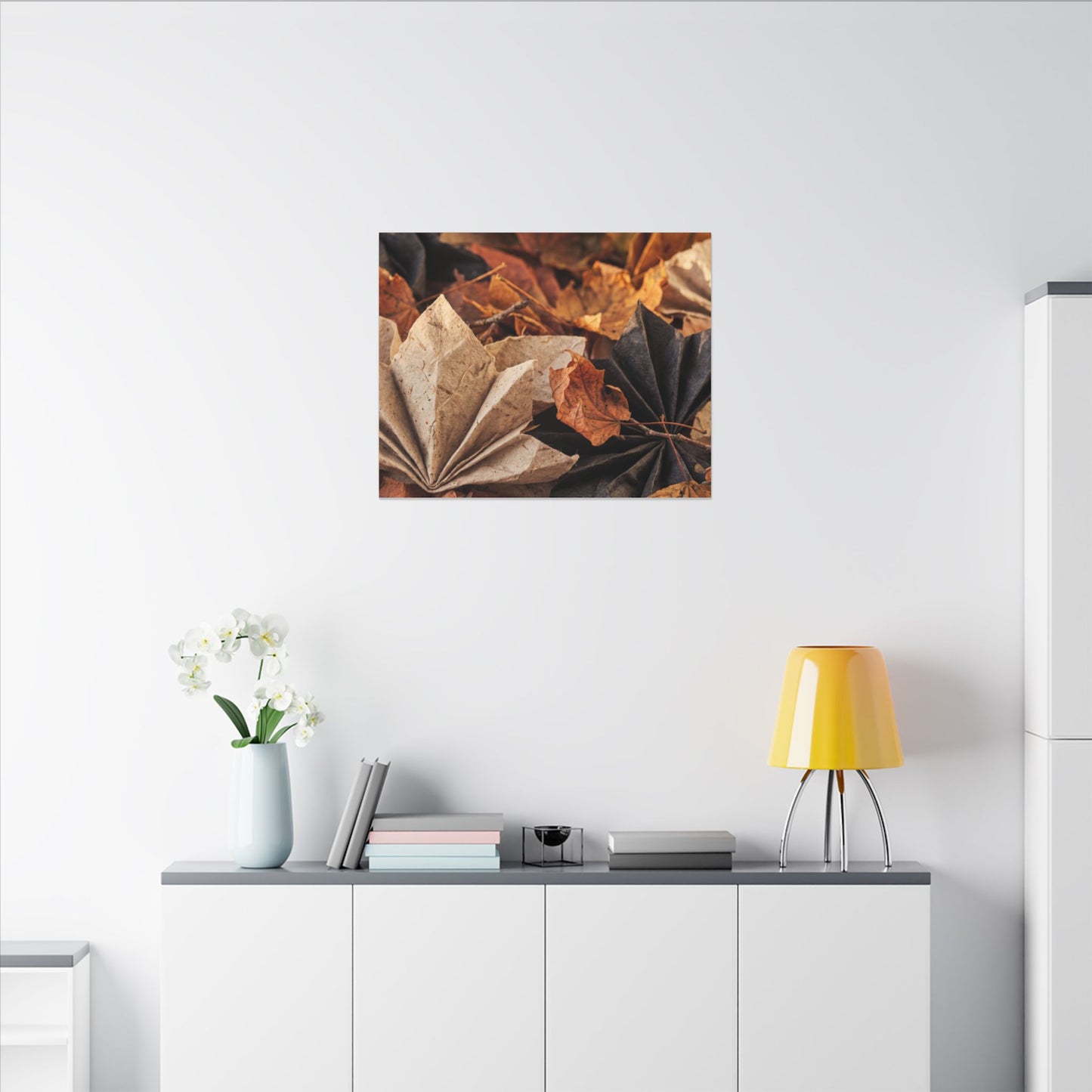 Paper Fold Texture Canvas Art | Elegant Japandi Art