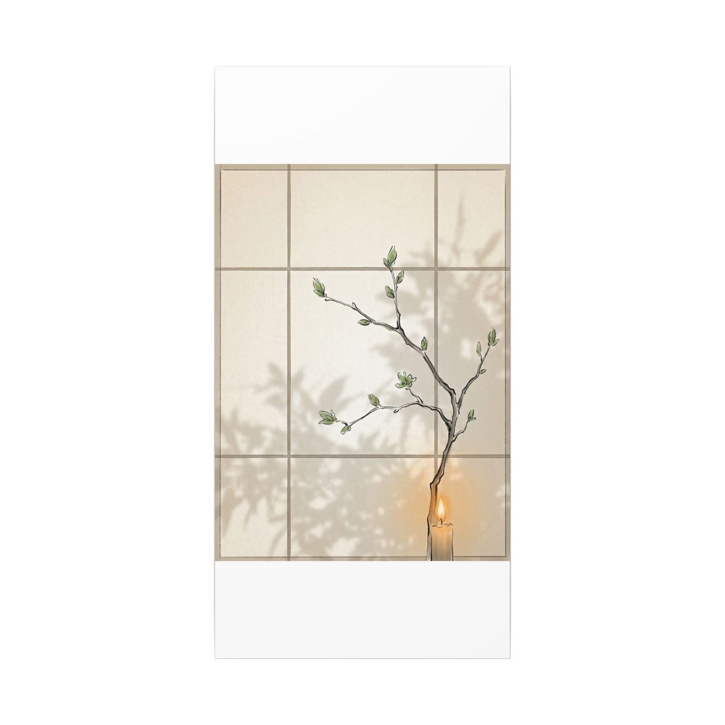 Shoji Screen Spring Canvas Art | Japandi Cozy Design