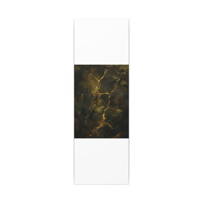 Shibui Cracked Earth Canvas Art - Dark Japandi Dark Texture