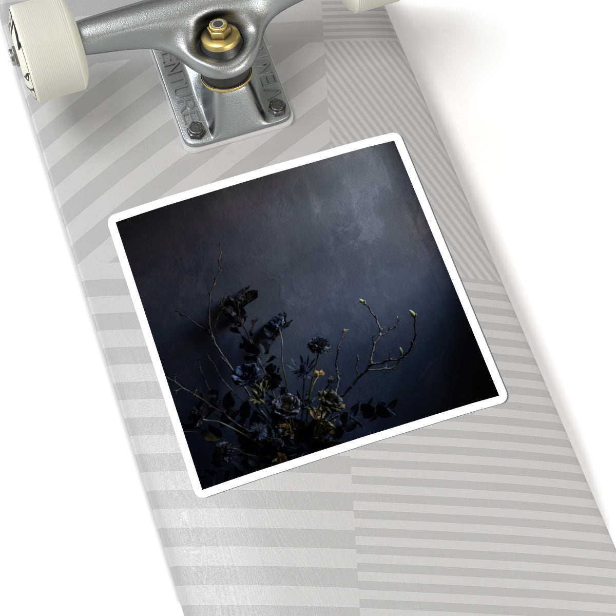 Dried Flowers Sticker | Spring Dark Japandi Shadow Zen Art Art Print