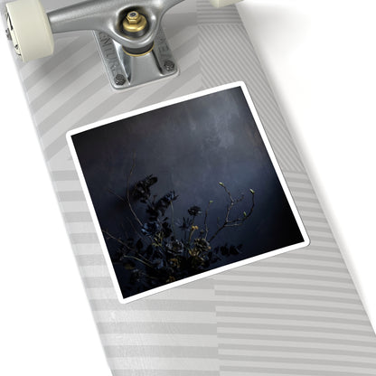 Dried Flowers Sticker | Spring Dark Japandi Shadow Zen Art Art Print