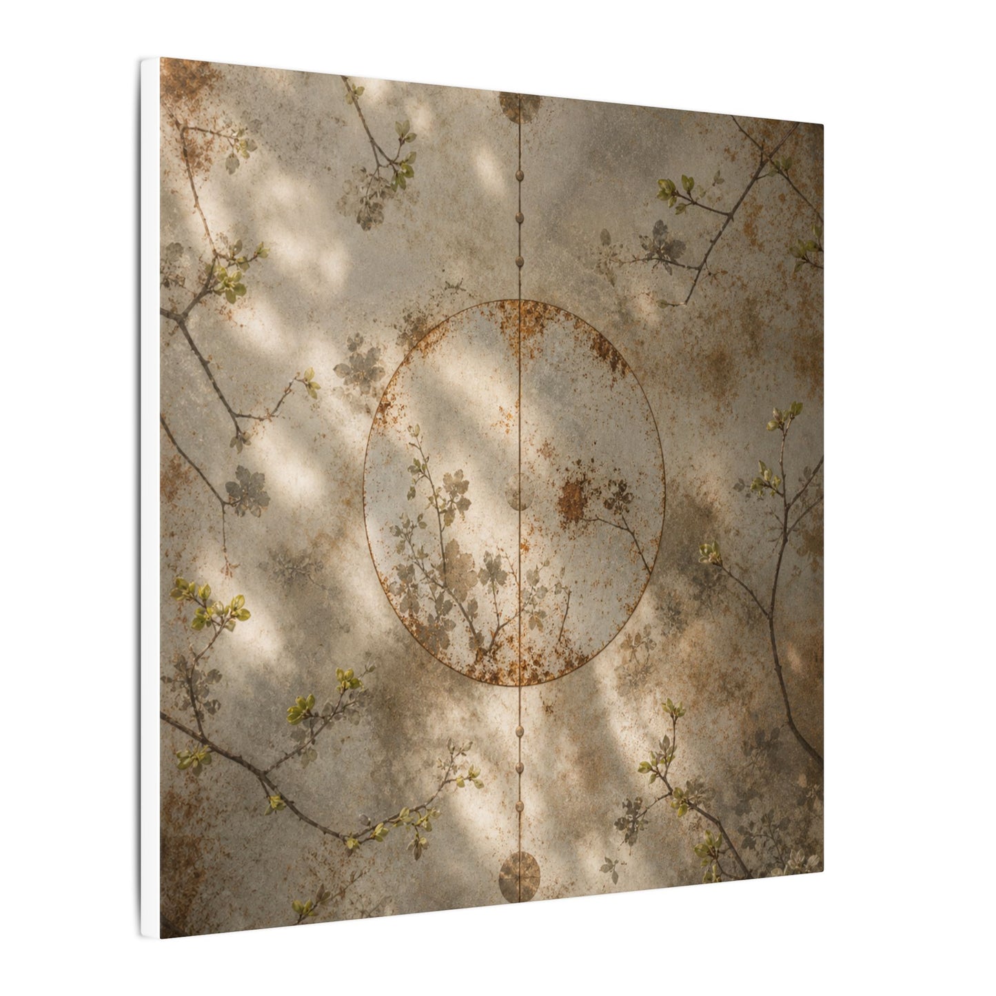 Japandi Rust Patina in Dappled | Japanese Pattern Canvas Art