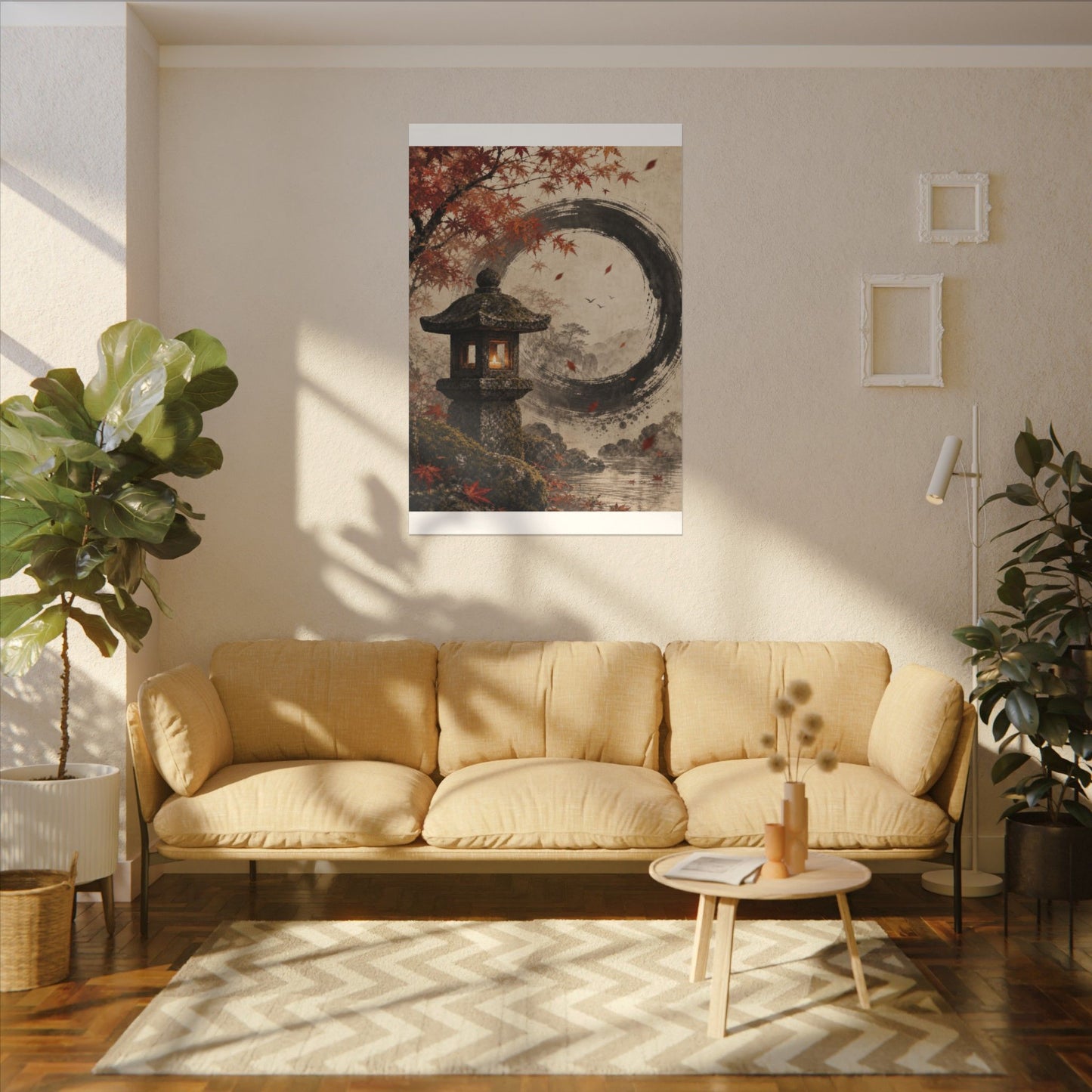 Ma Stone Lantern Canvas Art - Zen Enso