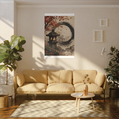 Ma Stone Lantern Canvas Art - Zen Enso