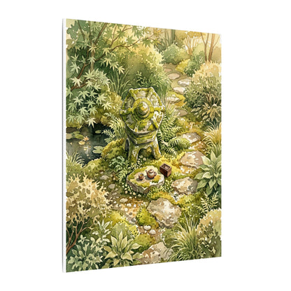 Datsuzoku Stone Lantern Canvas Art - Japandi Watercolor
