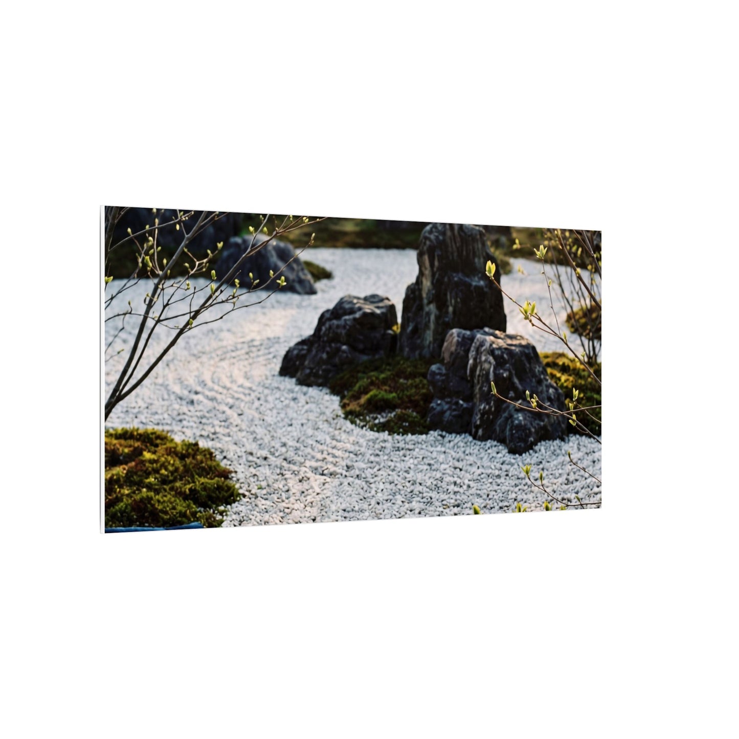 Zen Tea Ceremony in Golden Hour | Karesansui Canvas Art
