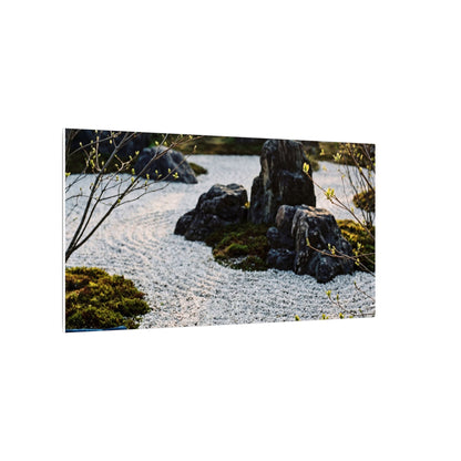 Zen Tea Ceremony in Golden Hour | Karesansui Canvas Art