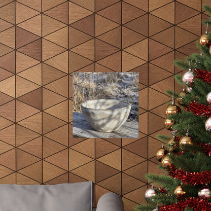 Elegant Ceramic Bowl Wall Art Print - Texture Japandi