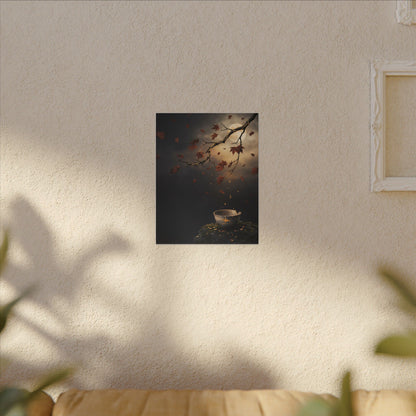 Moonlit Garden Gold Repair Canvas Art | Beautiful Kintsugi Art