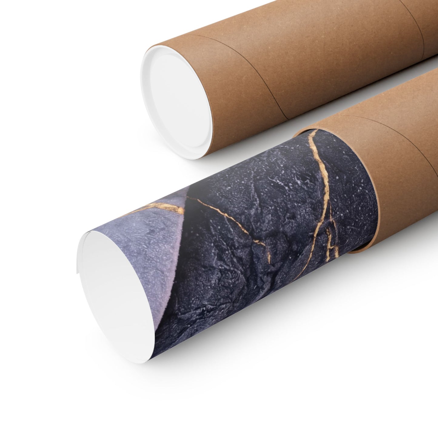 Artful Paper Fold Wall Art Print - Gold Vein Kintsugi