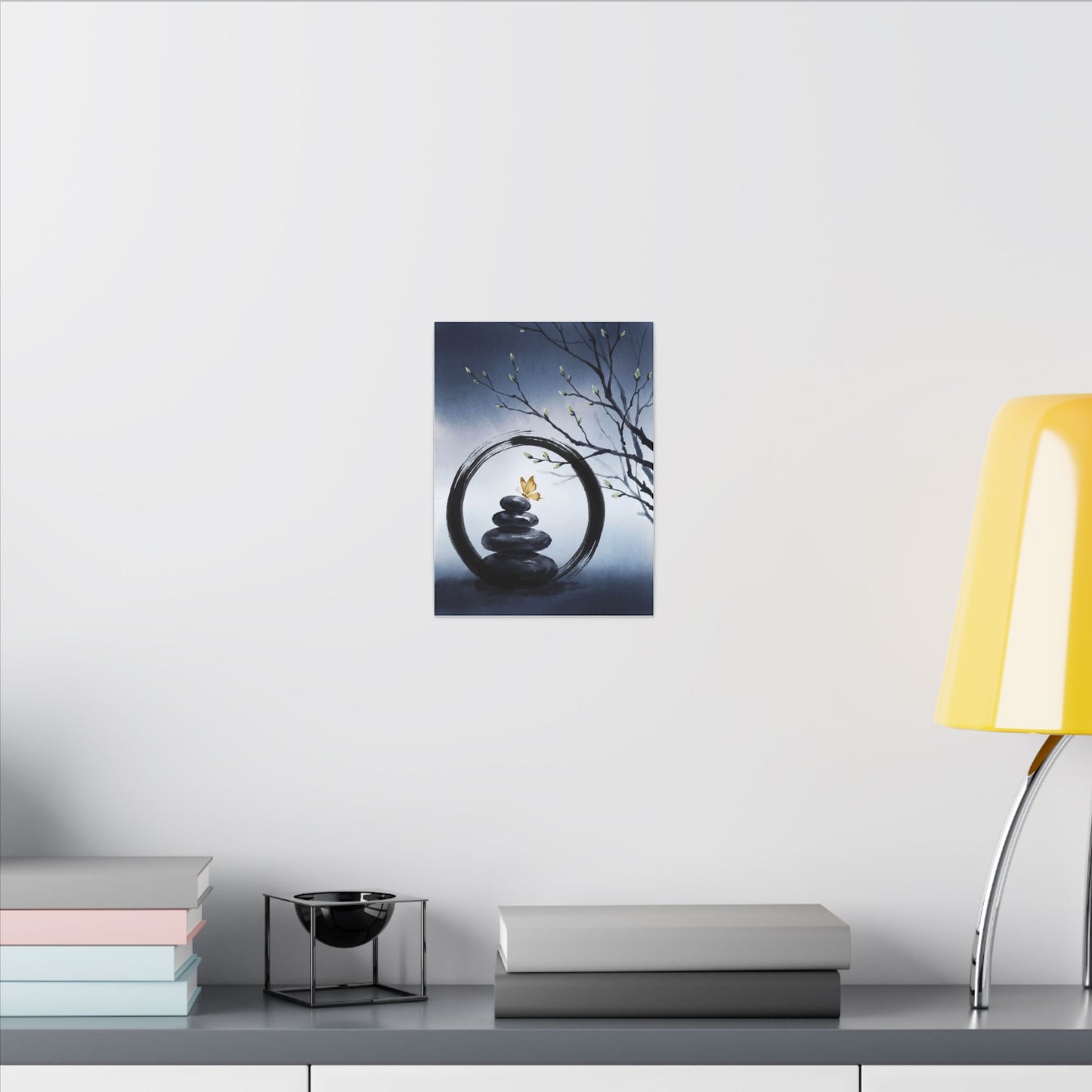 River Stones Spring Canvas Art | Zen Peaceful Design