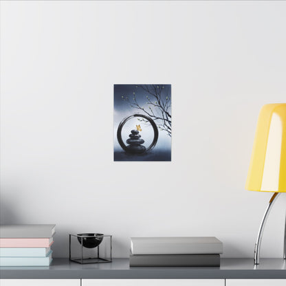 River Stones Spring Canvas Art | Zen Peaceful Design