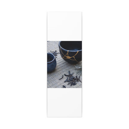 Kintsugi Tea Ceremony in Overcast | Gold Vein Canvas Art