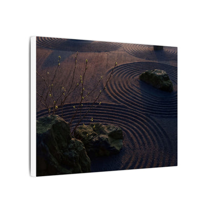 Spring Rock Garden Shadow Zen Canvas Art | Luxurious Decor