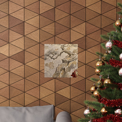 Pine Tree Winter Wall Art Print | Japandi Elegant Design