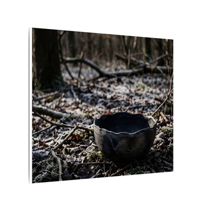 Dappled Ceramic Bowl Canvas Art - Dark Japandi Kanso