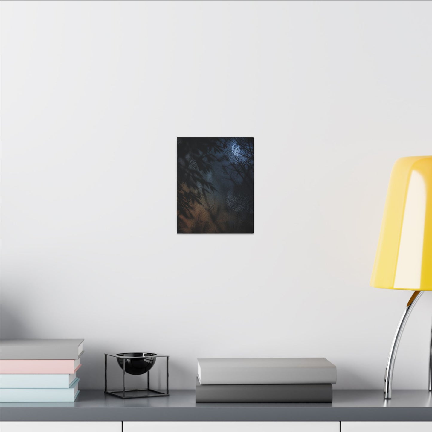 Kanso Shadow Play Canvas Art - Dark Japandi Shadow Zen