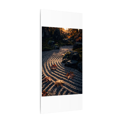 Rock Garden Moody Minimal Canvas Art | Bold Dark Japandi Art