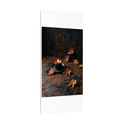 Dark Japandi Rust Patina in Candlelight | Shadow Zen Canvas Art