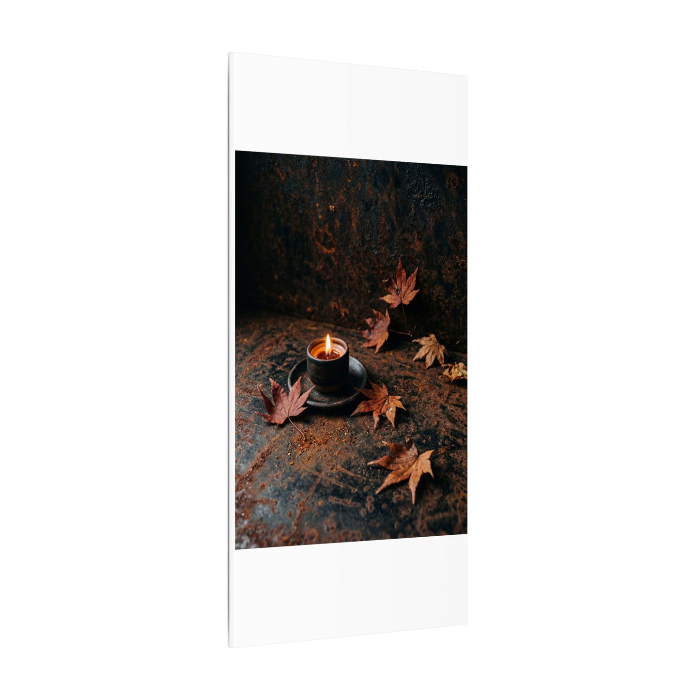 Autumn Rust Patina Shadow Zen Canvas Art | Sophisticated Decor
