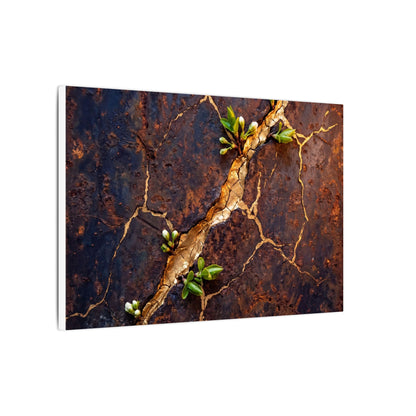 Rust Patina Spring Canvas Art | Kintsugi Resilient Design