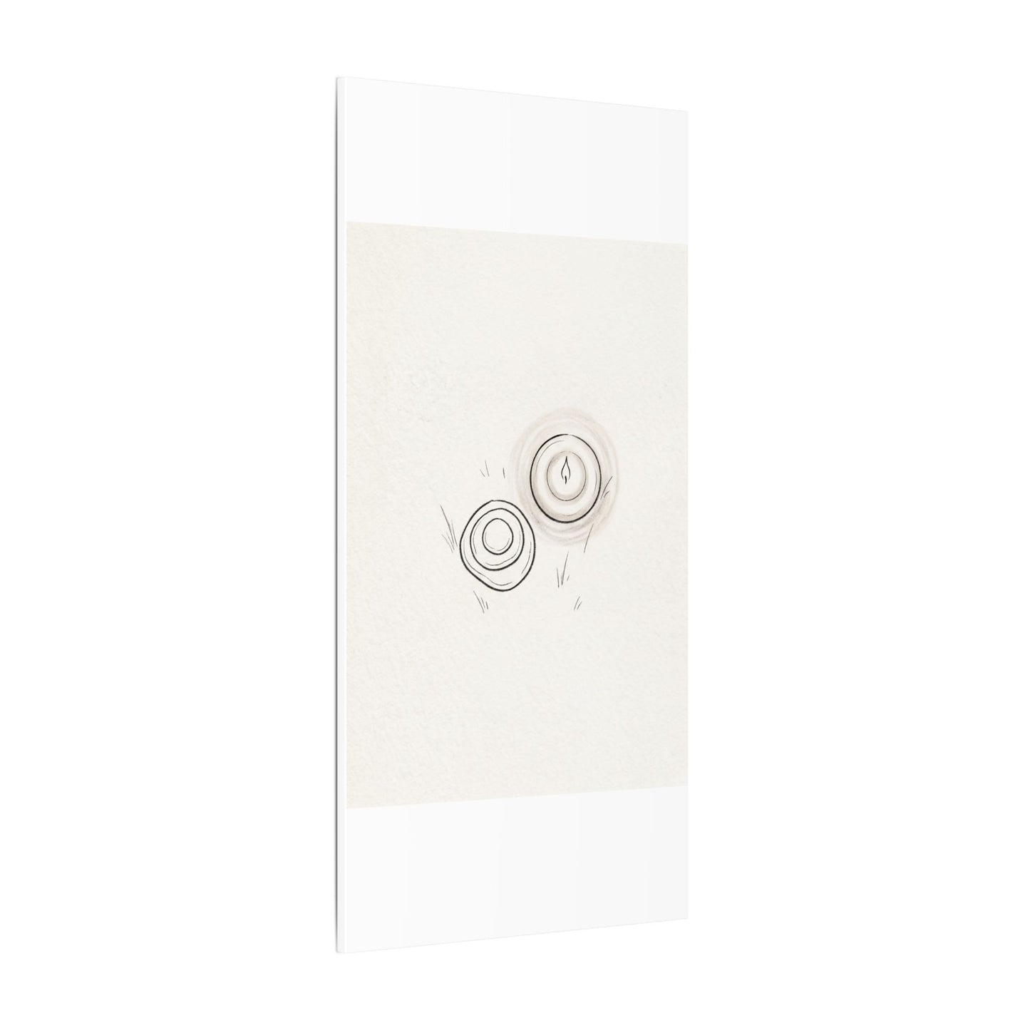 River Stones Canvas Art | Winter Japandi Minimal Line Art