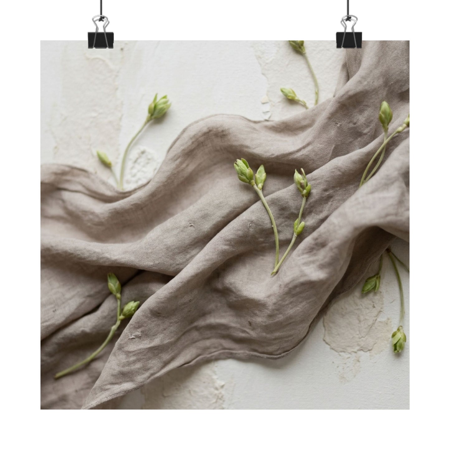 Silk Drape Wall Art Print | Spring Japandi Texture Art