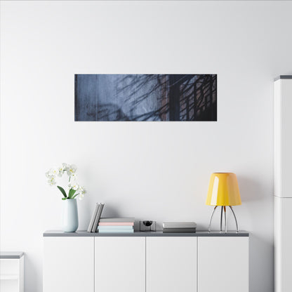 Shadow Play Moody Minimal Canvas Art | Moody Dark Japandi Art