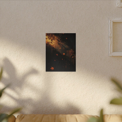 Dark Japandi Rust Patina in Golden Hour | Shadow Zen Canvas Art