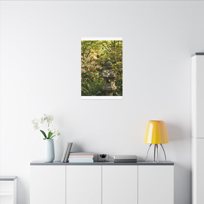 Spring Stone Lantern Gold Repair Canvas Art | Beautiful Decor