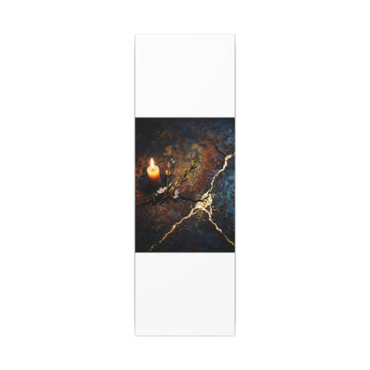 Kintsugi Rust Patina in Candlelight | Gold Repair Canvas Art