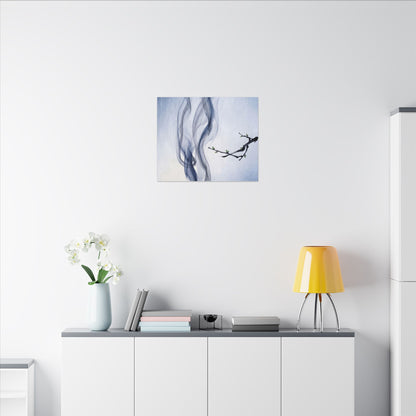 Incense Smoke Spring Canvas Art | Zen Tranquil Design