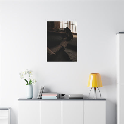 Dark Japandi Shadow Zen Canvas Art