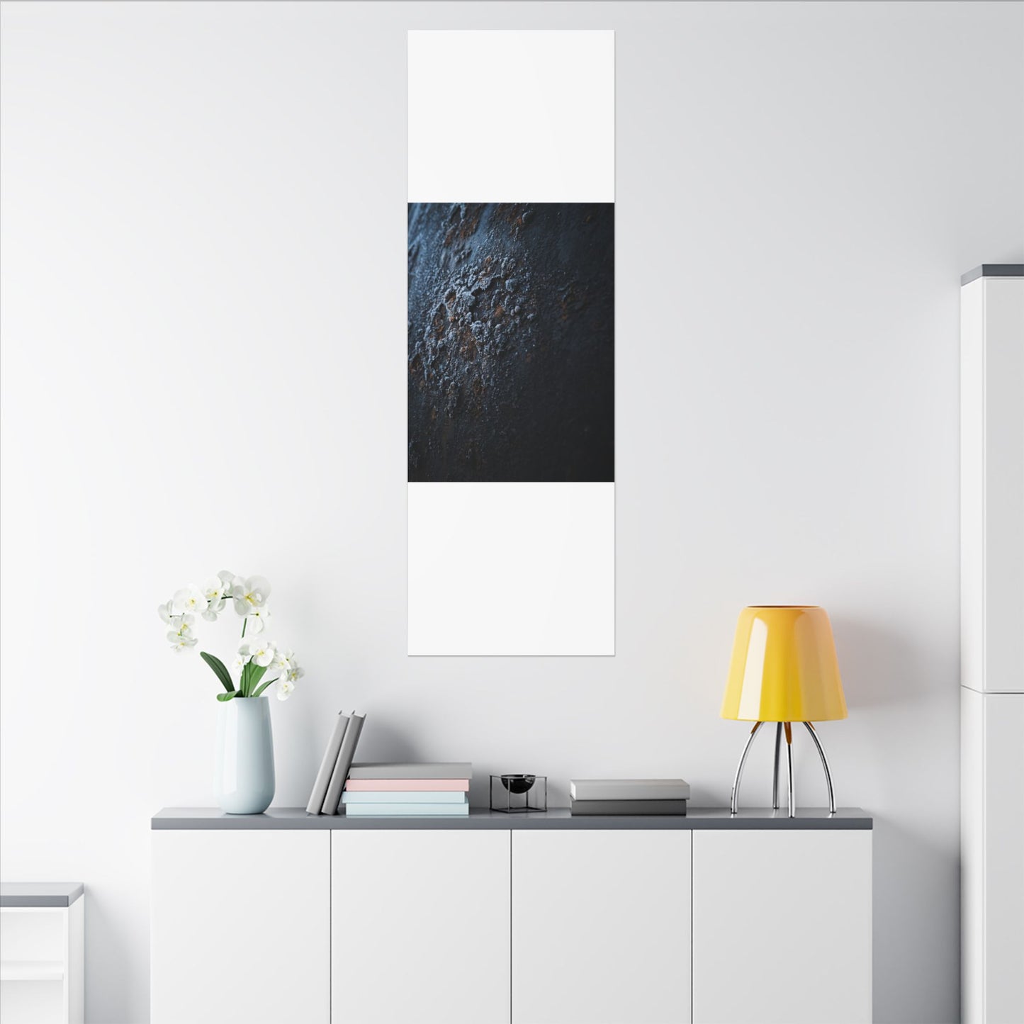 Rust Patina Canvas Art | Winter Dark Japandi Shadow Zen Art