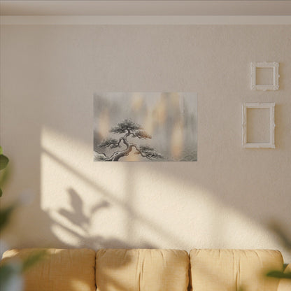 Pine Tree Canvas Art | Winter Japandi Japanese Pattern Art