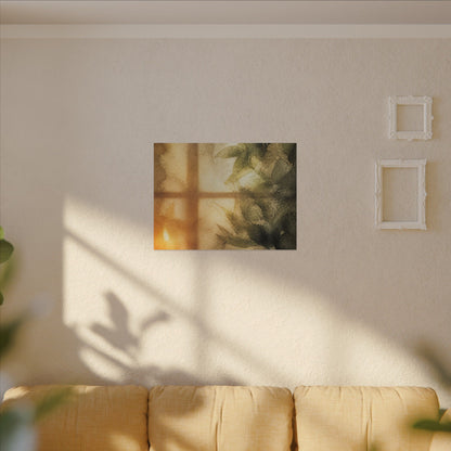 Cozy Shoji Screen Canvas Art - Watercolor Japandi