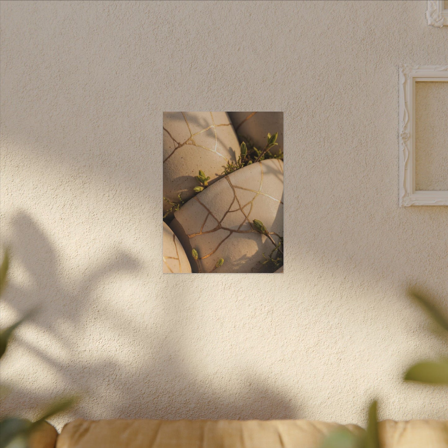 Spring Broken Pottery Gold Vein Canvas Art | Beautiful Decor