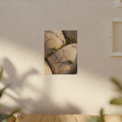Spring Broken Pottery Gold Vein Canvas Art | Beautiful Decor