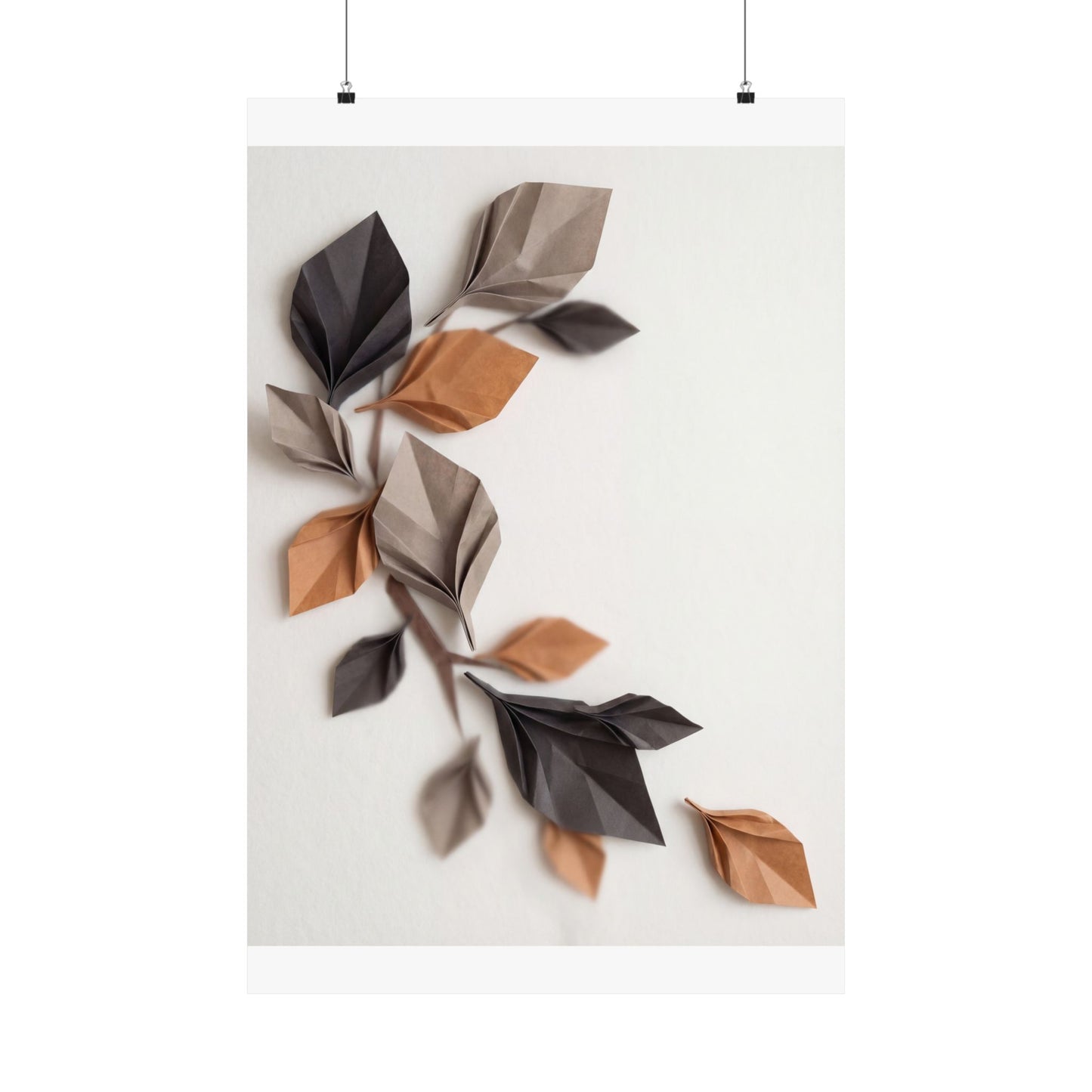 Paper Fold Wall Art Print | Autumn Japandi Minimal Line Art Art Print