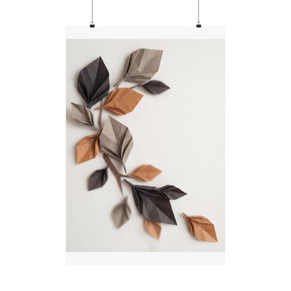 Paper Fold Wall Art Print | Autumn Japandi Minimal Line Art Art Print