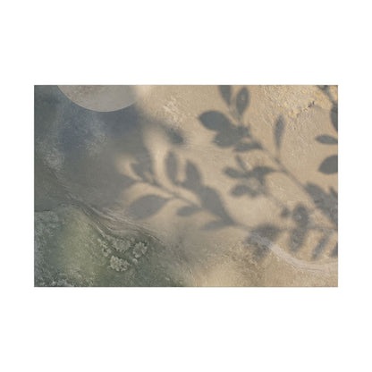 Japandi Shadow Play in Moonlight | Texture Canvas Art