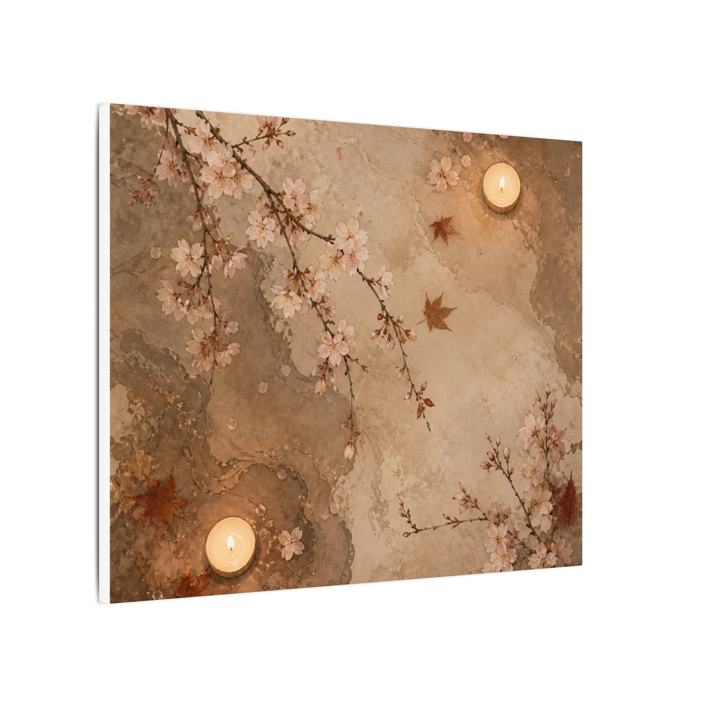 Cherry Blossom Canvas Art | Autumn Japandi Japanese Pattern Art