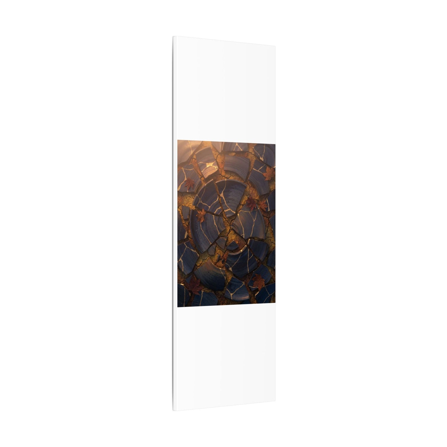 Autumn Cracked Earth Gold Repair Canvas Art | Philosophical Decor